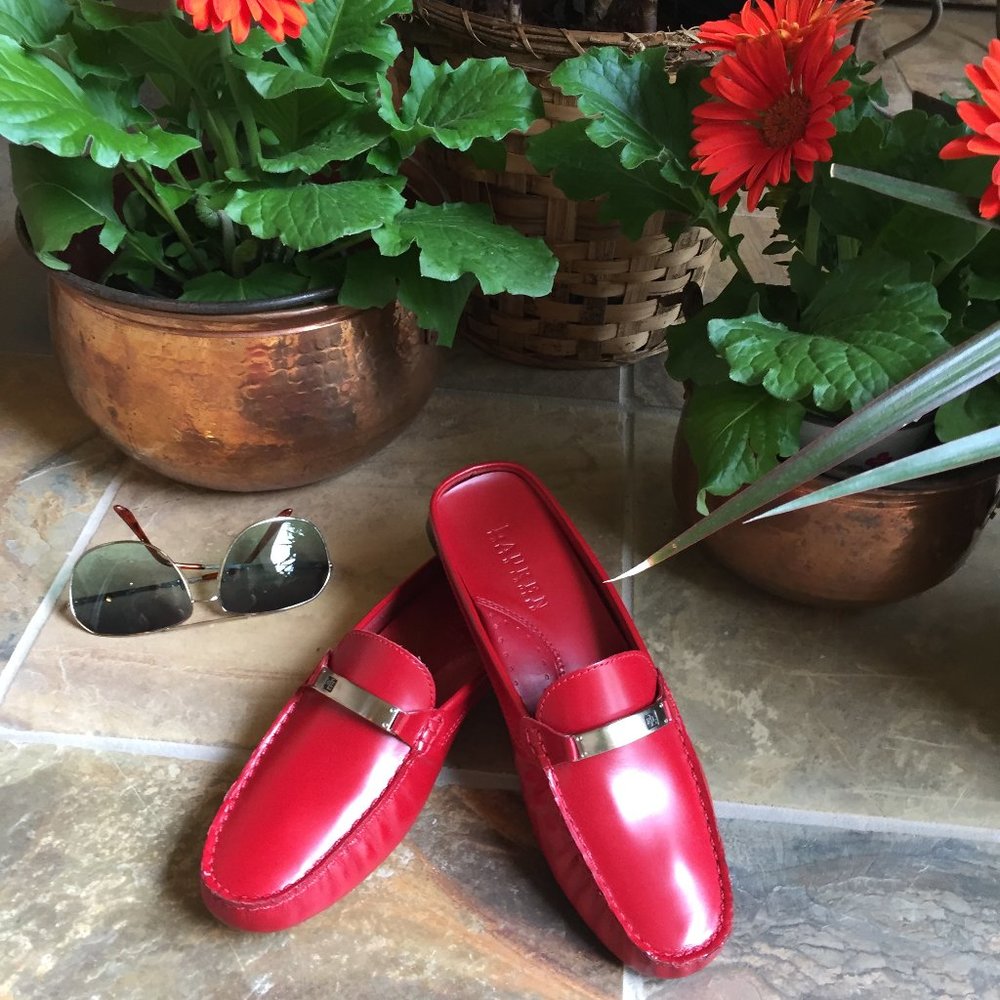 Ralph Lauren Leather Mindy Mule/Slide (NEW)